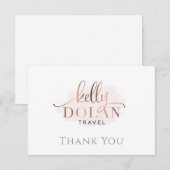 Eenvoudig elegant zakelijk Logo Dank u Briefkaart (Voorkant / Achterkant)