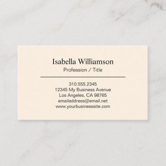 Eenvoudig Elegant Zwart & Cream Spaans Tegel Patte Visitekaartje (Voorkant)