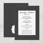 Eenvoudig Elegant Zwart en Wit Design Menu (Voorkant / Achterkant)