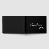 Eenvoudig Elegant Zwart en Wit met Rings Gastenboek (Volledig)
