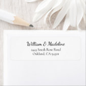 Eenvoudig Elegant Zwart En Wit Script Modern Etiket (Insitu)