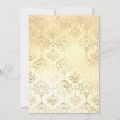 Eenvoudig Elegant Zwart Goud Tiara Quinceanera Kaart (Achterkant)