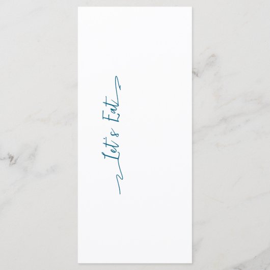 Eenvoudig Elegant Zwart Modern Trouwmenu Flat Menu (Achterkant)