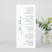 Eenvoudig Elegant Zwart Modern Trouwmenu Flat Menu (Staand voorkant)