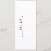 Eenvoudig Elegant Zwart Modern Trouwmenu Flat Menu (Achterkant)