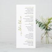 Eenvoudig Elegant Zwart Modern Trouwmenu Flat Menu (Staand voorkant)