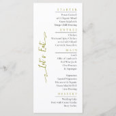 Eenvoudig Elegant Zwart Modern Trouwmenu Flat Menu (Voorkant)