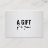 Eenvoudig Elegant Zwart Nep Zilver Cadeaubon Kortingskaartje (Voorkant)