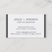 Eenvoudig Elegant Zwart Sequined Fleur De Lis Visitekaartje (Achterkant)