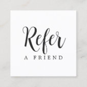 Eenvoudig elegant zwart-wit aanbevelingskaartje (Voorkant)