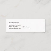 Eenvoudig Elegant Zwart Wit Consultant Netwerken Mini Visitekaartje (Achterkant)