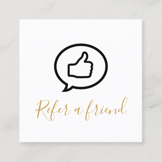 Eenvoudig elegant zwart-wit en Faux Gold Aanbevelingskaartje (Voorkant)