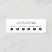 Eenvoudig Elegant Zwart Wit Faux Goud Hart Bold Klantenkaartje (Achterkant)