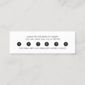 Eenvoudig Elegant Zwart Wit Faux Goud Hart Loyalit Klantenkaartje (Achterkant)