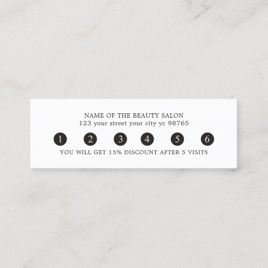 Eenvoudig Elegant Zwart Wit Faux Goud Hart Loyalit Klantenkaartje (Achterkant)