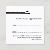 Eenvoudig Elegant Zwart Wit Haar Pin Haarstylist Afsprakenkaartje (Voorkant)