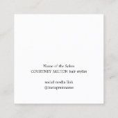 Eenvoudig Elegant Zwart Wit Haar Pin Haarstylist Afsprakenkaartje (Achterkant)