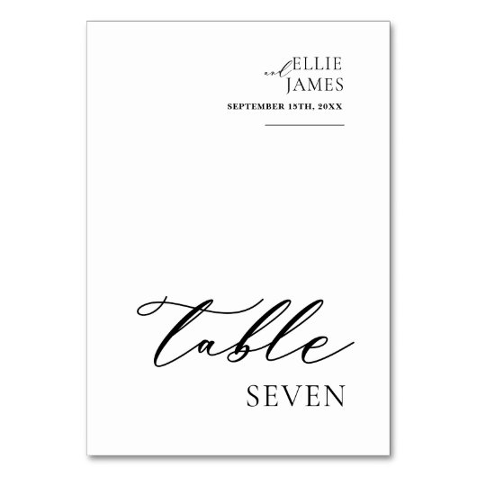 Eenvoudig elegant zwart-wit huwelijk kaart (Achterkant)