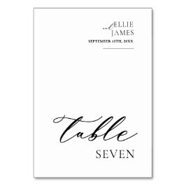 Eenvoudig elegant zwart-wit huwelijk kaart