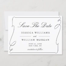 Eenvoudig elegant zwart-wit huwelijk