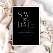 Eenvoudig Elegant Zwart Wit Kalligrafie Script Save The Date