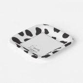 Eenvoudig Elegant Zwart-Wit Koe Verjaardagsfeest Papieren Bordje (Gebogen)