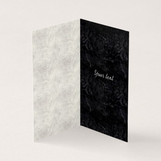 Eenvoudig Elegant Zwart & Wit Marmer 40ste Verjaar Kaart (Binnen)