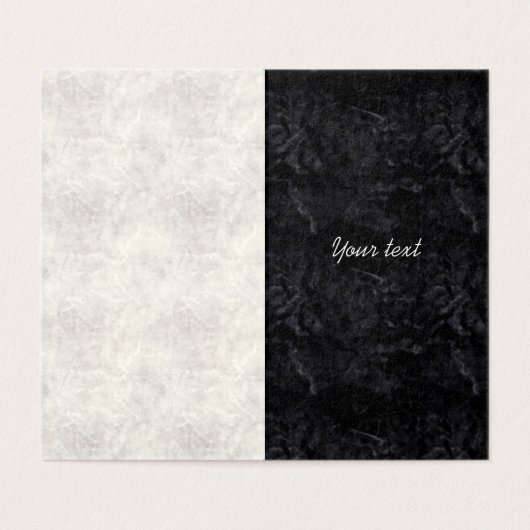 Eenvoudig Elegant Zwart & Wit Marmer 40ste Verjaar Kaart (Binnenkant ongevouwen)