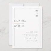 Eenvoudig Elegant Zwart-wit Minimaal Kaart (Voorkant)