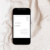 Eenvoudig Elegant Zwart-wit Minimaal Kaart