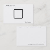 Eenvoudig Elegant Zwart Wit Minimalistisch Modern Visitekaartje (Voorkant / Achterkant)