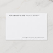 Eenvoudig Elegant Zwart Wit Minimalistisch Modern Visitekaartje (Achterkant)