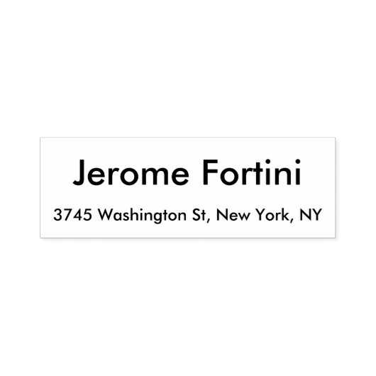 Eenvoudig Elegant Zwart & Wit Minimalistisch Zelfinktende Stempel (Design)