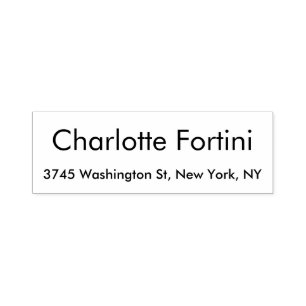 Eenvoudig Elegant Zwart & Wit Minimalistisch  Zelfinktende Stempel