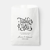 Eenvoudig Elegant Zwart Wit Modern Minimaal Script Bedankzakje (Voorkant)