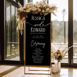 Eenvoudig Elegant Zwart Wit Modern Minimaal Script Perfect Poster