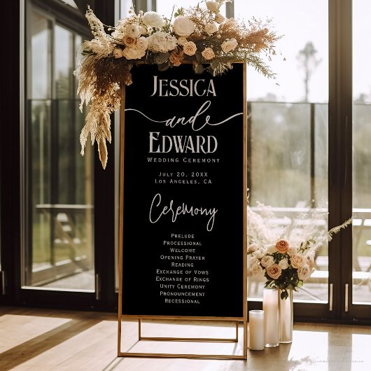 Eenvoudig Elegant Zwart Wit Modern Minimaal Script Perfect Poster