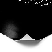 Eenvoudig Elegant Zwart Wit Modern Minimaal Script Perfect Poster (Hoek)