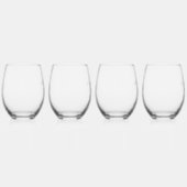 Eenvoudig Elegant Zwart Wit Modern Minimaal Script Wijnglas Zonder Voet (Rechts)