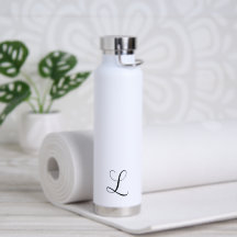 Eenvoudig elegant zwart-wit monogram modern