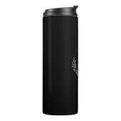 Eenvoudig Elegant zwart-wit monogram Thermosbeker (Gedraaid links)