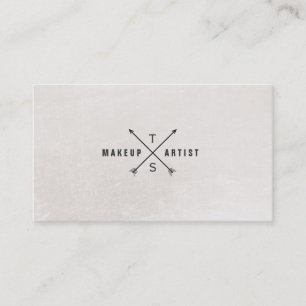 Eenvoudig Elegant zwart-wit monogram Visitekaartje