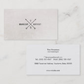 Eenvoudig Elegant zwart-wit monogram Visitekaartje (Voorkant / Achterkant)