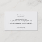 Eenvoudig Elegant zwart-wit monogram Visitekaartje (Achterkant)