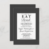 Eenvoudig elegant zwart-wit ontwerp kaart (Voorkant / Achterkant)