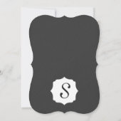 Eenvoudig elegant zwart-wit ontwerp kaart (Achterkant)