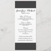 Eenvoudig elegant zwart-wit ontwerp menu (Voorkant)