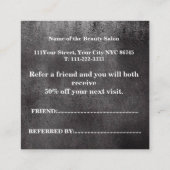 Eenvoudig Elegant Zwart-Wit Referral Chalkboard (Achterkant)