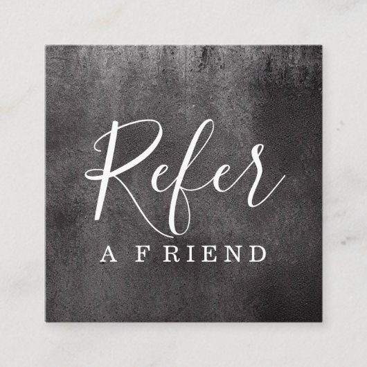 Eenvoudig Elegant Zwart-Wit Referral Chalkboard (Voorkant)