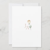 Eenvoudig Elegant Zwart Wit Roos Bloemenbruiloft Kaart (Achterkant)